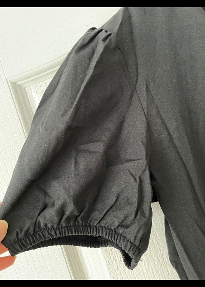 Trendyol kısa kol uzun siyah elbise - Görsel 4