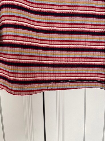 Crop çizgili bluz - Görsel 7