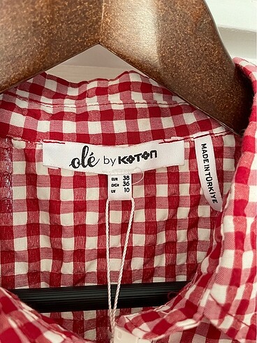 Crop Gömlek Kareli Kısa Kollu Düğmeli - Görsel 7