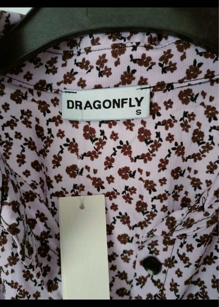 çiçek desenli oversize gömlek - Görsel 2