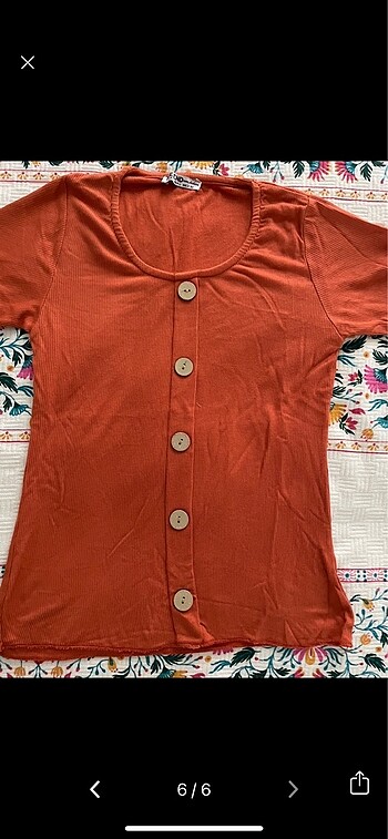 Kiremit rengi bluz - Görsel 6