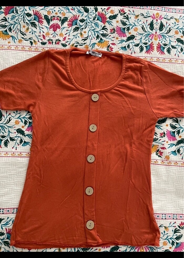 Kiremit rengi bluz - Görsel 5