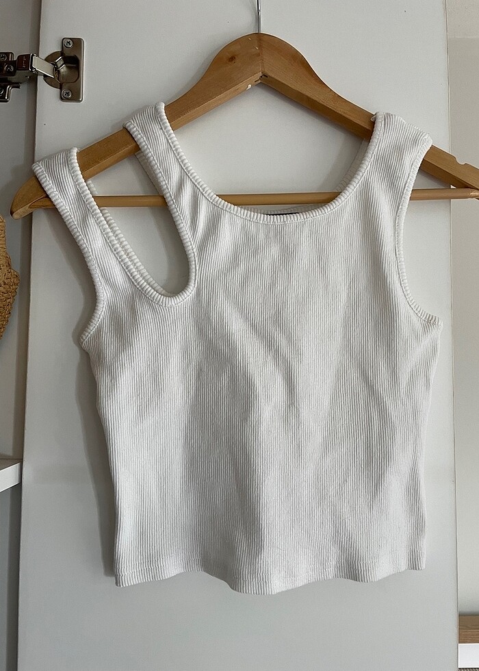 Beyaz crop bluz - Görsel 2