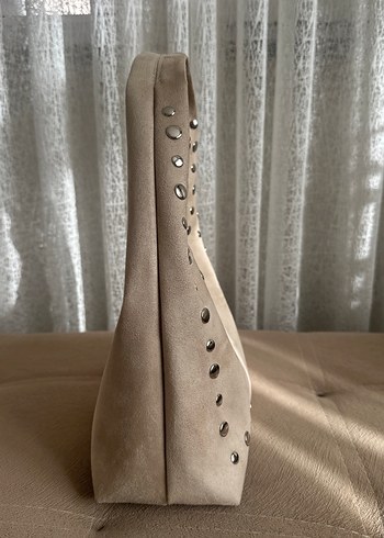 Bej Süet Kadın Çanta - Görsel 4