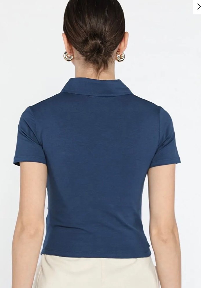 Polo Yaka Crop - Görsel 2