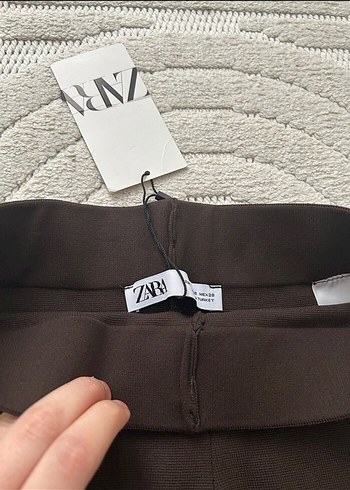 Zara Kahverengi Kadın İspanyol Paça Pantolon
