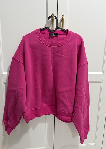 Pembe Kadın Oversize Sweatshirt