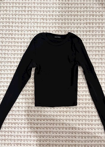 Bershka siyah kadın bluz
