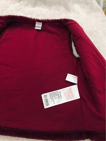 LC Waikiki Peluş yelek bordo
