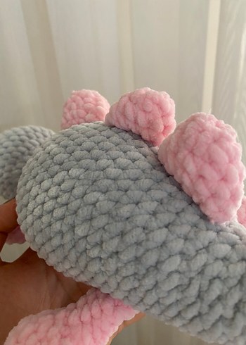 Diğer Gri ve Pembe Peluş Dinozor Oyuncak