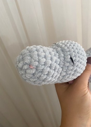 Gri ve Pembe Peluş Dinozor Oyuncak - Görsel 4