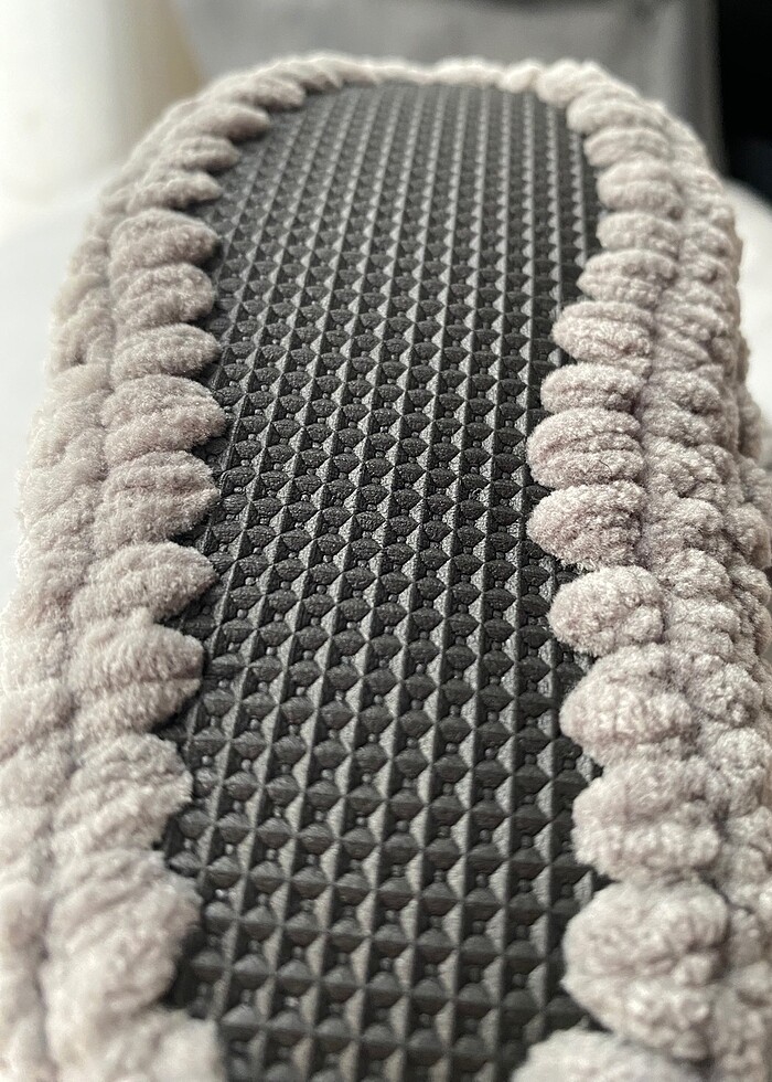 Kadife örgü bebek patiği - Görsel 5