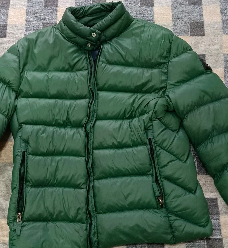 Yeşil Kadın Puff Mont, Kısa ve Dar Kesim - Görsel 2