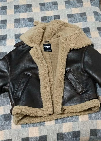 Kahverengi Kürklü Deri Kadın Ceket - Görsel 3