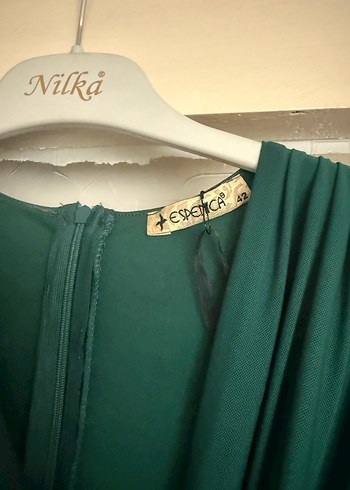 42 Beden yeşil Renk Yeşil Renk Kadın Uzun Kollu Elbise