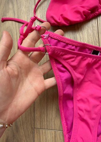 Pembe İpli Kadın Bikini Takımı - Görsel 3