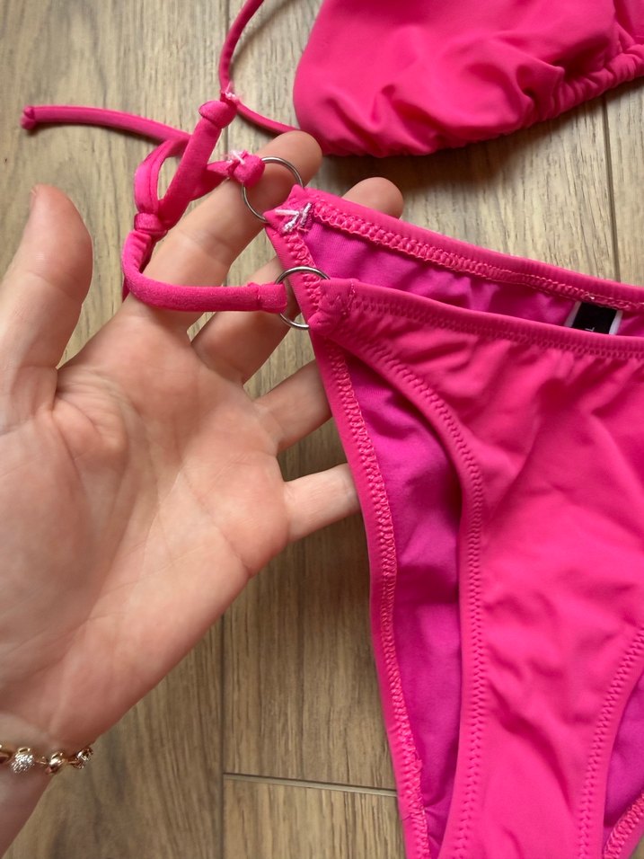 Pembe İpli Kadın Bikini Takımı - Görsel 3