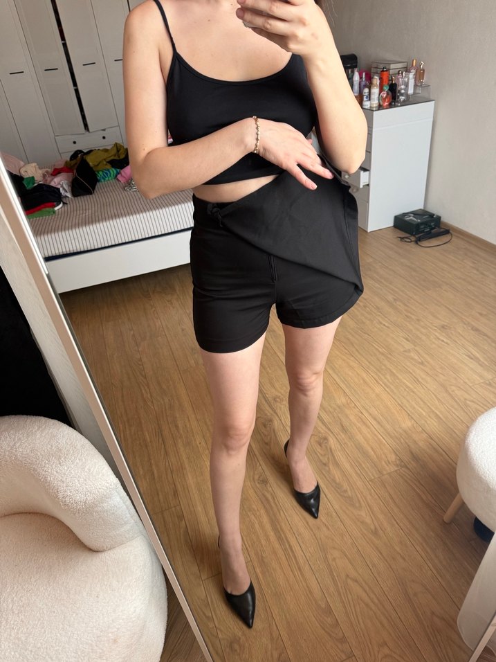 Düğmeli Gri Hamile Midi Etek - Görsel 2