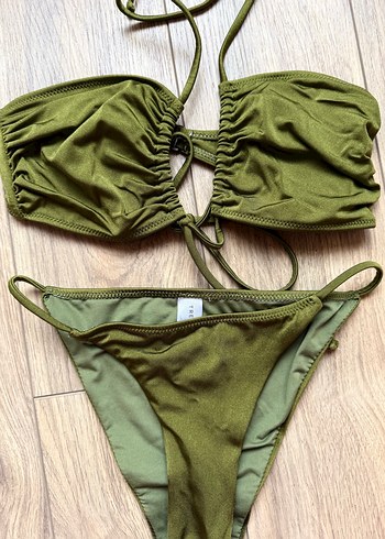 Koyu Yeşil İpli Kadın Bikini Takımı - Görsel 2