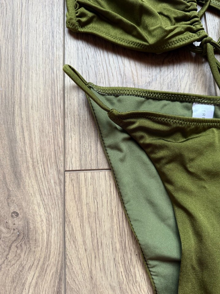 Koyu Yeşil İpli Kadın Bikini Takımı - Görsel 3