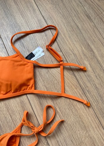 Turuncu Strappy Bohem Bikini Takımı - Görsel 2