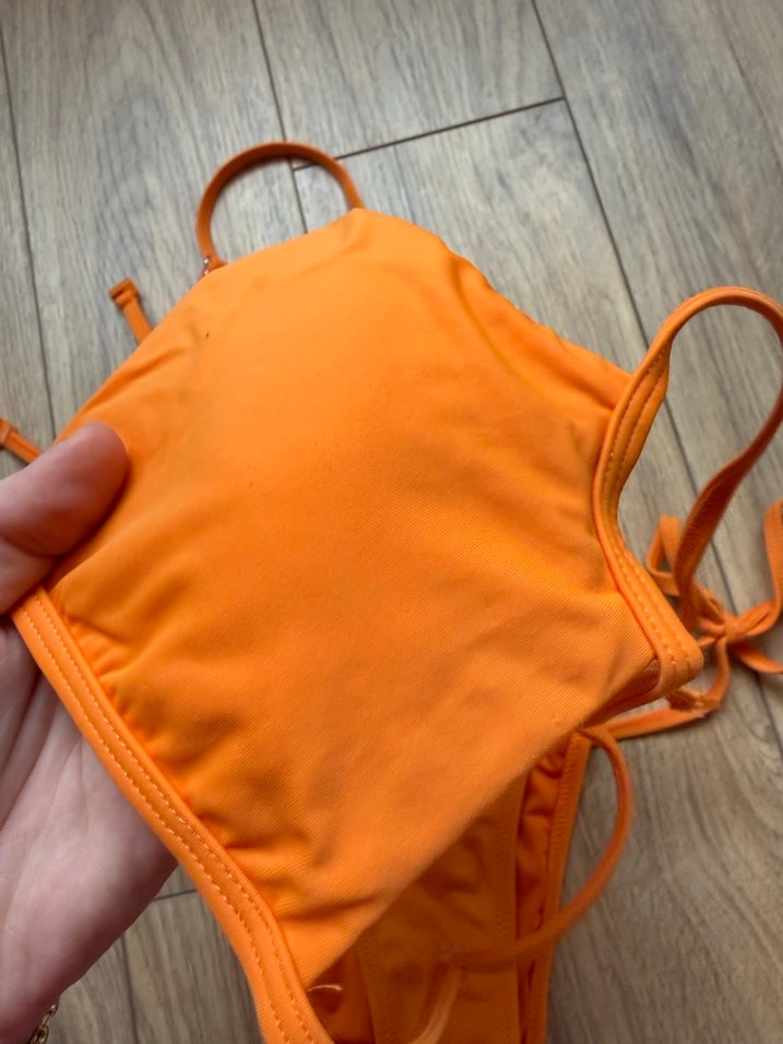 Turuncu Strappy Bohem Bikini Takımı - Görsel 3