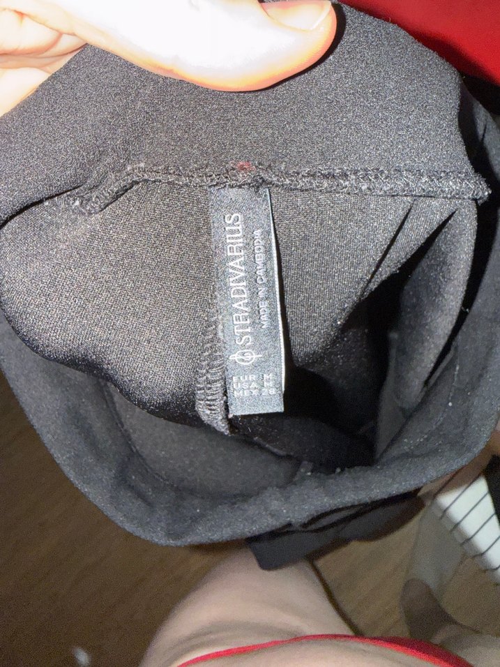 Siyah V Yaka Midi Hamile Pantolonu - Görsel 2