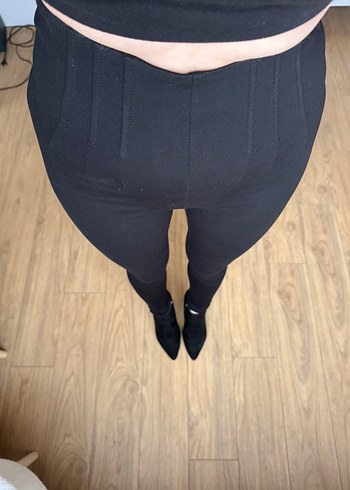 Pilili Siyah Midi Hamile Tayt - Görsel 3