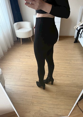 Pilili Siyah Midi Hamile Tayt - Görsel 2