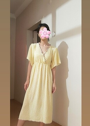 s Beden sarı Renk Sari elbise