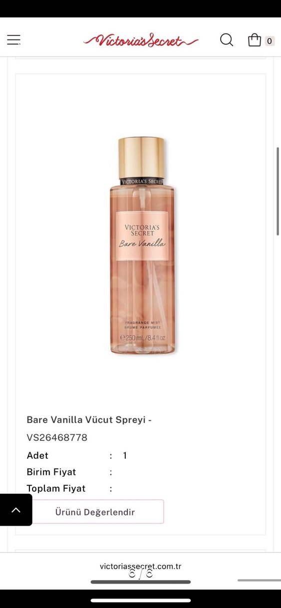 Victoria's Secret Bare Vanilla Kadın Parfümü 250 ml - Görsel 2