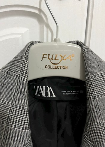 Gri Ekose Desenli Kadın Blazer Ceket - Görsel 3