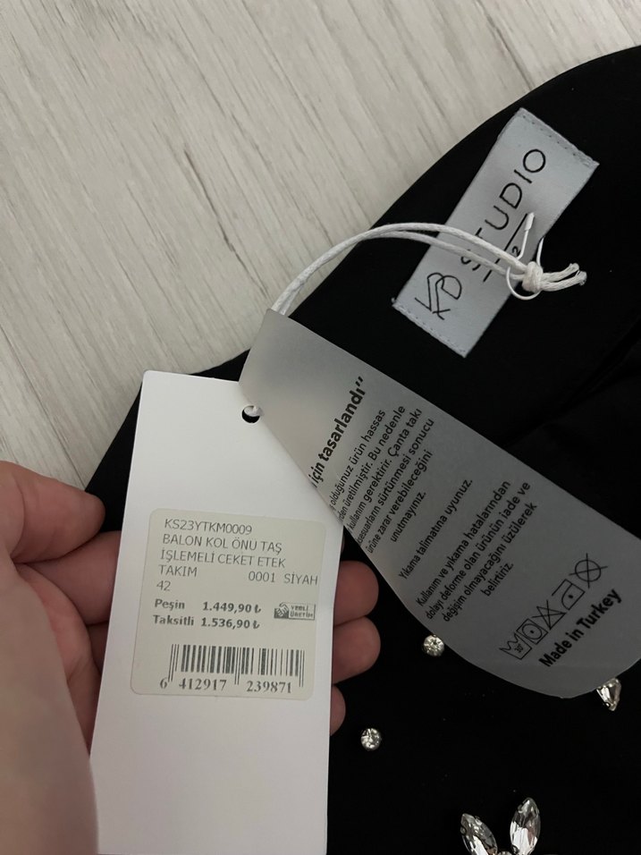 Siyah Nakışlı Uzun Kollu Kadın Elbise - Görsel 4