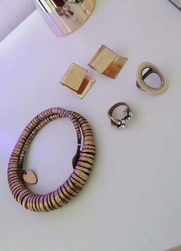 Accessorize Kolye Küpe Yüzük Takı Seti