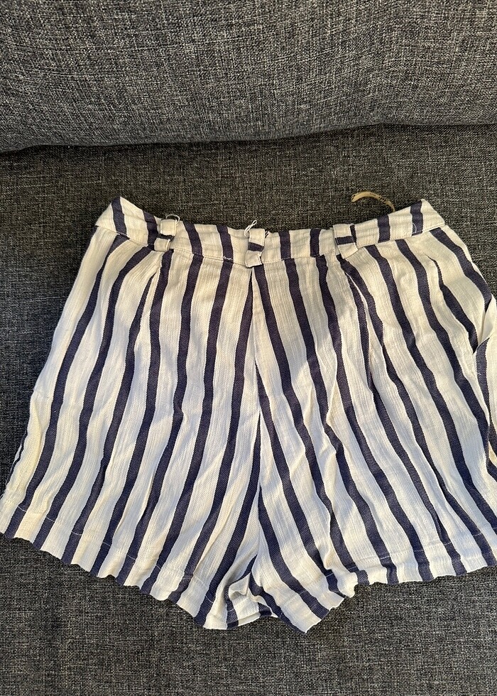 Keten şort - Görsel 3