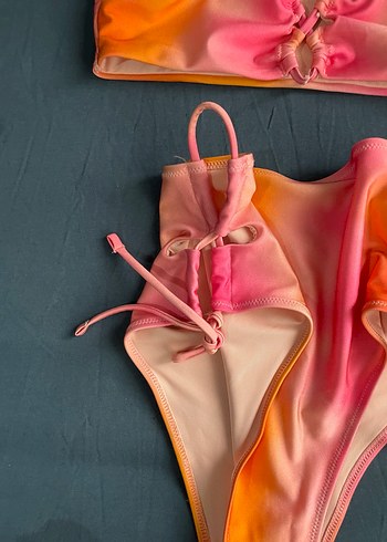 Kadın Bohem Bağcıklı Mini Bikini Takımı - Görsel 3