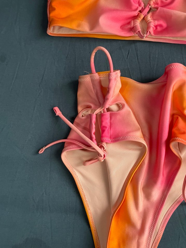 Kadın Bohem Bağcıklı Mini Bikini Takımı - Görsel 3