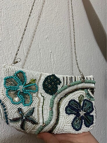 Zara Boncuk İşleme çanta Pull