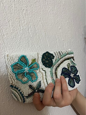 Beden çeşitli Renk Boncuk İşleme çanta Pull