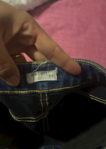 Düğmeli Koyu Kahverengi Denim Mini Etek - Görsel 3