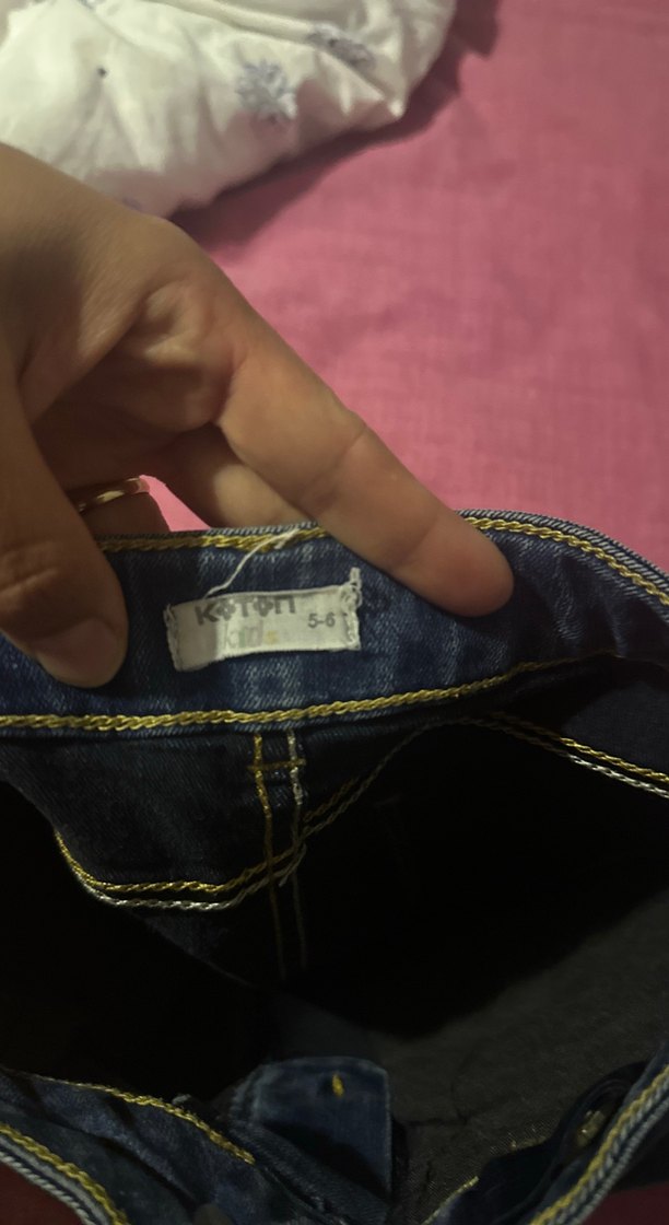 Düğmeli Koyu Kahverengi Denim Mini Etek - Görsel 3