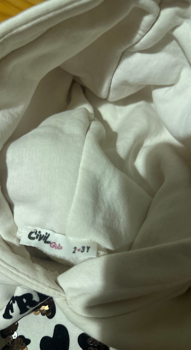 Kapüşonlu, Uzun Kollu Kız Sweatshirt - Görsel 2