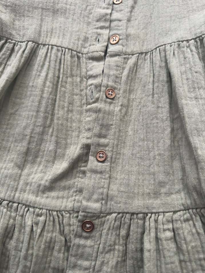 Nakışlı Kız müslin elbise - Görsel 4