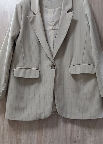 Blazer ceket krem takım