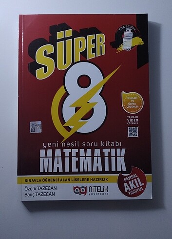 Nitelik Yayınları Süper 8 LGS Matematik Soru Bankası