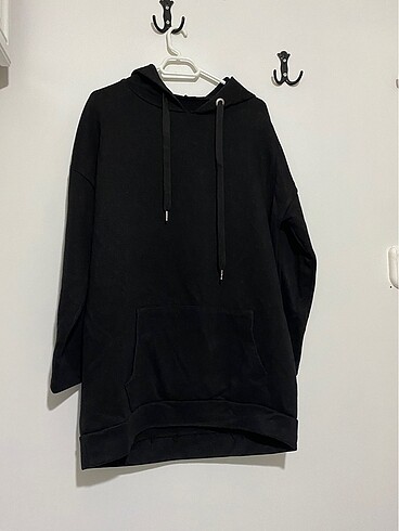 Siyah uzun Sweatshirt