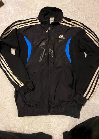 Vintage Siyah Adidas Spor Ceket