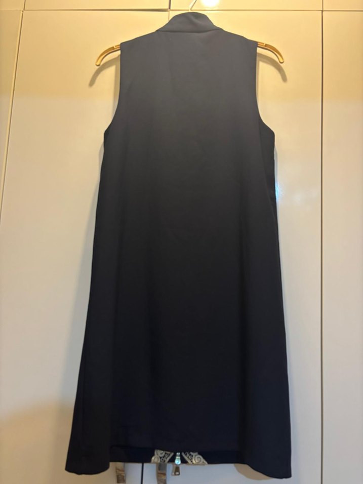 Fermuarlı İşlemeli Lacivert kısa Elbise - Görsel 2