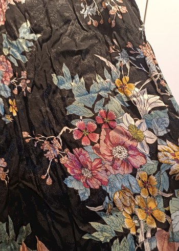 Çiçek Desenli Kolsuz kısa elbise Elbise - Görsel 8