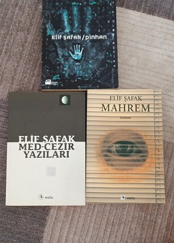 Elif Şafak 3 Kitap Seti: Mahrem, Med-Cezir Yazıları, Pinhan